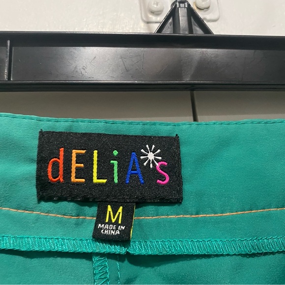 dELiA*s Green Maxi Skirt Removable zip layers size medium polyester belt loop - Picture 10 of 13